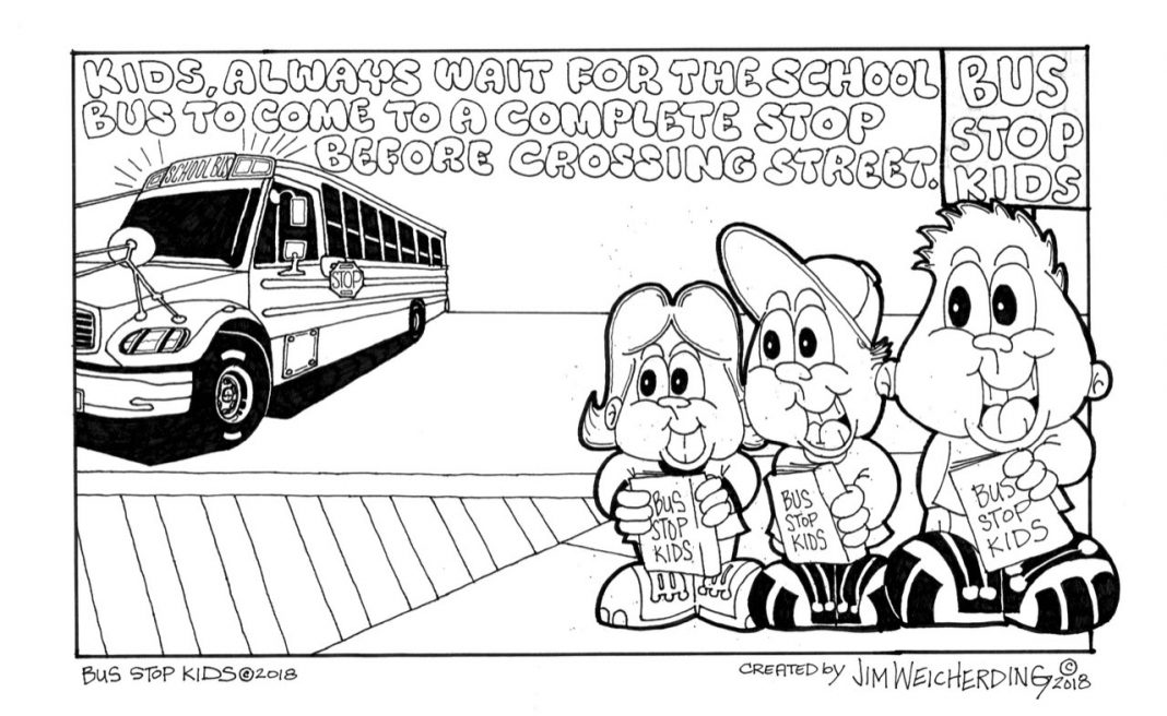 Coloring cartoon teaches kids bus safety - NRI NOW